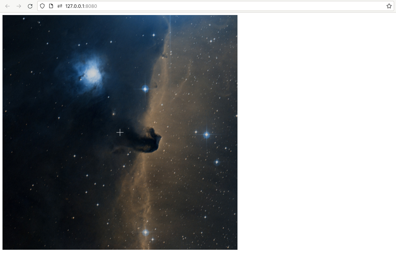 The basic WWT view, zoomed in on the Horsehead Nebula